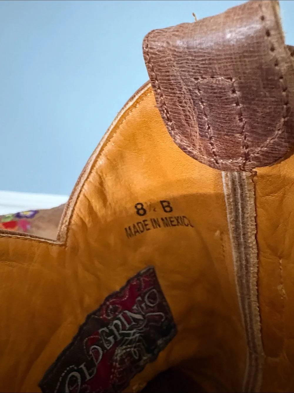 Old Gringo Brown Leather Ankle Boots with Colorful Floral Embroidery - Picture 3 of 11